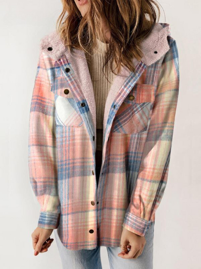 Plaid Sherpa Fleece Shacket