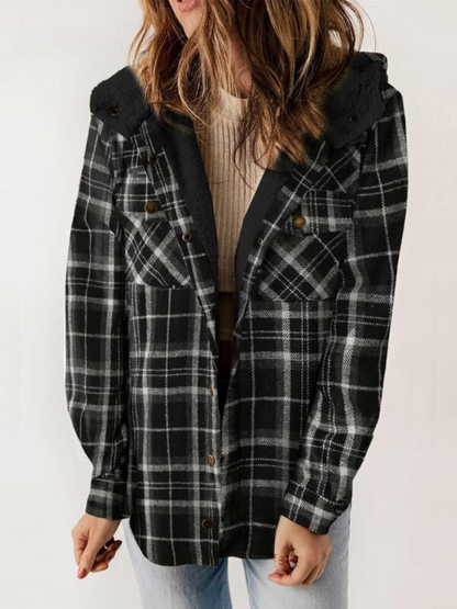 Plaid Sherpa Fleece Shacket