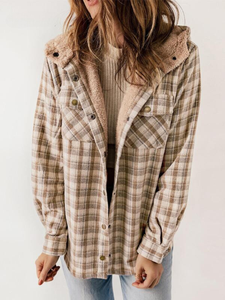 Plaid Sherpa Fleece Shacket