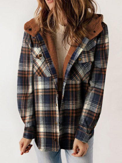 Plaid Sherpa Fleece Shacket