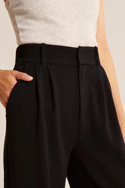 Black Wide Leg Tailored Pants